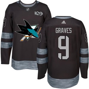 Youth San Jose Sharks Adam Graves Authentic 1917-2017 100th Anniversary Jersey - Black