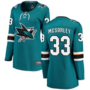 Women's San Jose Sharks Marty Mcsorley Fanatics Branded Breakaway Home Jersey - Teal