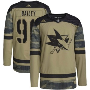 Youth San Jose Sharks Justin Bailey Adidas Authentic Military Appreciation Practice Jersey - Camo