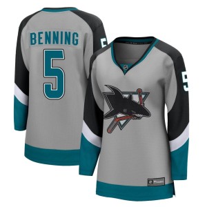 Women's San Jose Sharks Matt Benning Fanatics Branded Breakaway 2020/21 Special Edition Jersey - Gray