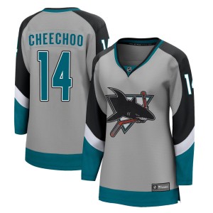 Women's San Jose Sharks Jonathan Cheechoo Fanatics Branded Breakaway 2020/21 Special Edition Jersey - Gray
