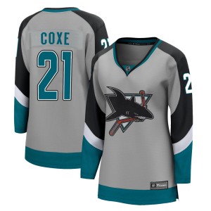 Women's San Jose Sharks Craig Coxe Fanatics Branded Breakaway 2020/21 Special Edition Jersey - Gray