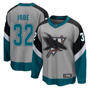 Men's San Jose Sharks Arturs Irbe Fanatics Branded Breakaway 2020/21 Special Edition Jersey - Gray