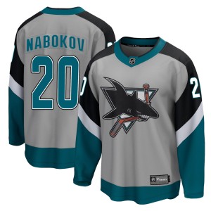 Men's San Jose Sharks Evgeni Nabokov Fanatics Branded Breakaway 2020/21 Special Edition Jersey - Gray