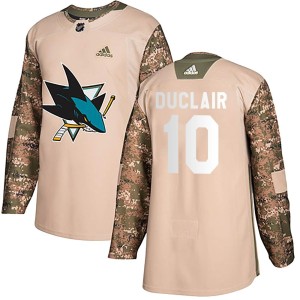 Youth San Jose Sharks Anthony Duclair Adidas Authentic Veterans Day Practice Jersey - Camo