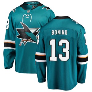 Youth San Jose Sharks Nick Bonino Fanatics Branded Breakaway Home Jersey - Teal