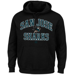 Men's San Jose Sharks Majestic Heart & Soul Hoodie - - Black