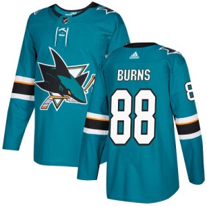 Youth San Jose Sharks Brent Burns Adidas Authentic Teal Home Jersey - Green