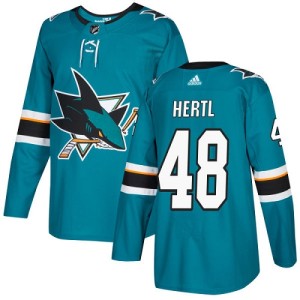 Youth San Jose Sharks Tomas Hertl Adidas Authentic Teal Home Jersey - Green